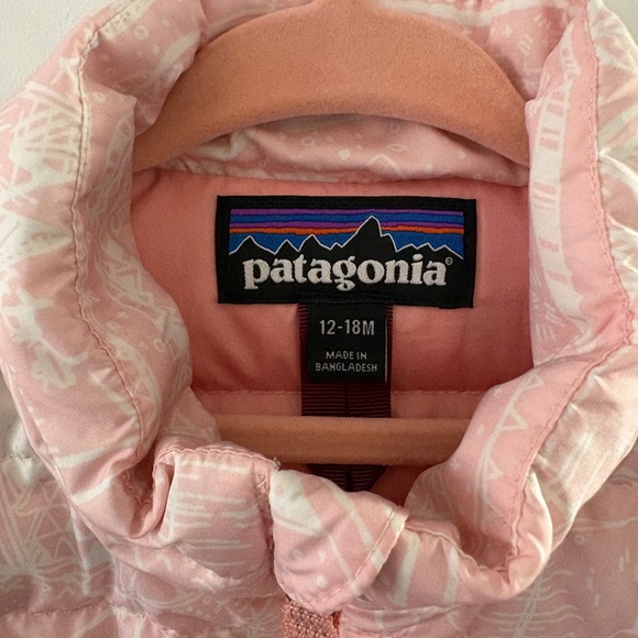 Patagonia Pink Toddler Puffer - 12-18 mos - Picture 2 of 3